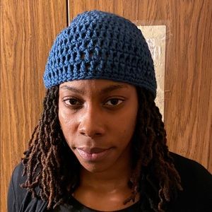 Hand knitted hat by Lydia Fludd